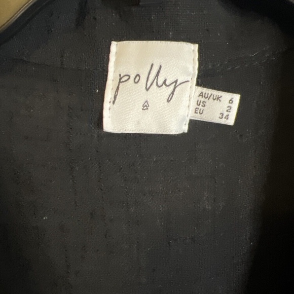 Princess Polly Ashens Romper Black Size 2 Button Front, Pockets, Classic - Picture 2 of 10